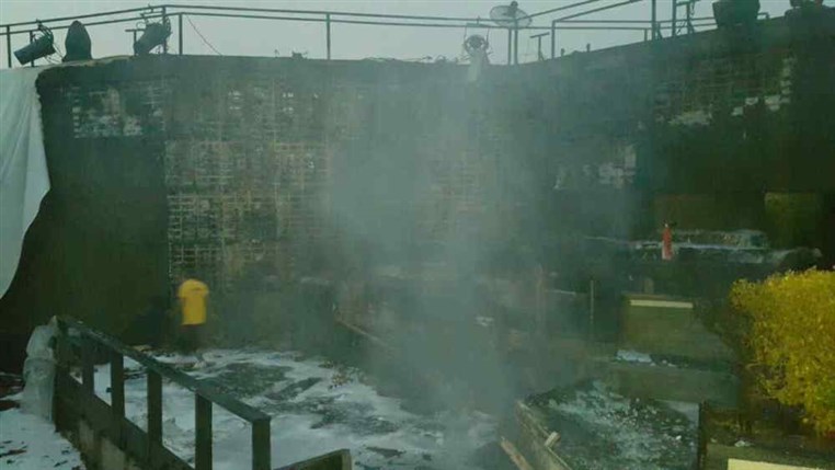 Famous SKYBAR Beirut has burnt down