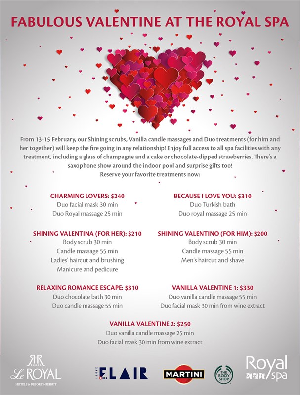 Le Royal Valentines Spa & Room Packages