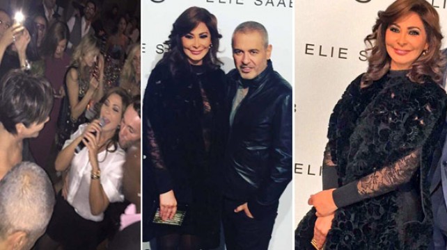 Elissa and Kris Jenner during Elie Saab's After Party in Paris