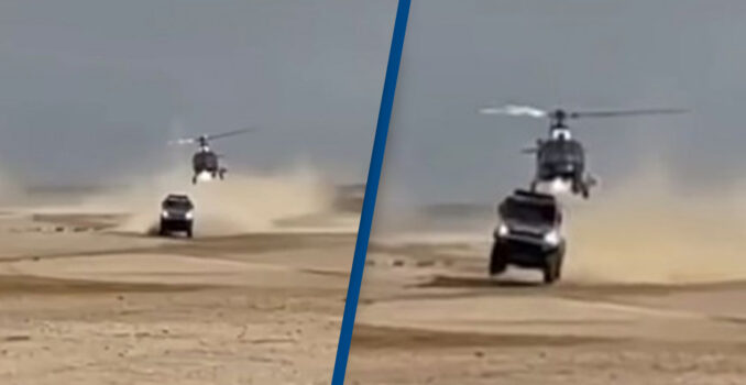 In Video: Dakar Rally Race Truck Hit by Low-Flying Helicopter