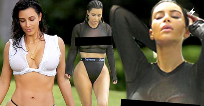 Kim Kardashian Flaunts Entire Breasts in Racy See-Through Top 