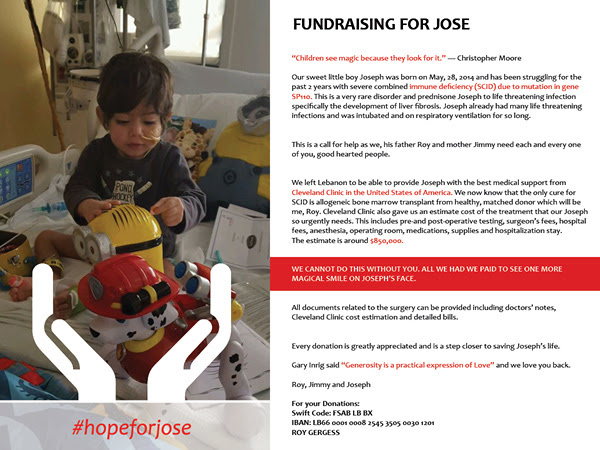 Fundraising for Jose