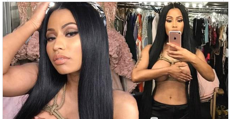 Nicki Minaj Goes Topless for Easter in Instagram Photos