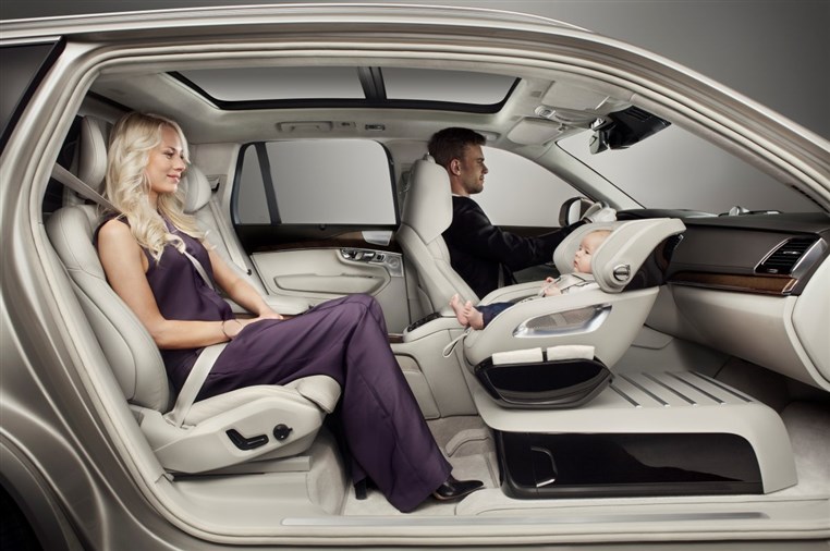 Volvo has found an ingenious way to let your baby ride in the front seat  