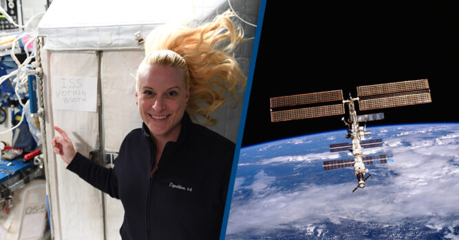 In Picture: US Astronaut Votes From International Space Station