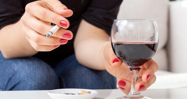 Risk of getting cancer from drinking just one bottle of wine is the same as smoking up to 10 CIGARETTES a week