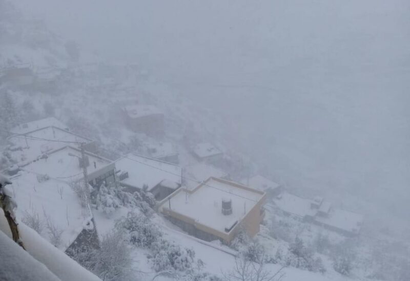 In pictures: The white snow covers Lebanon