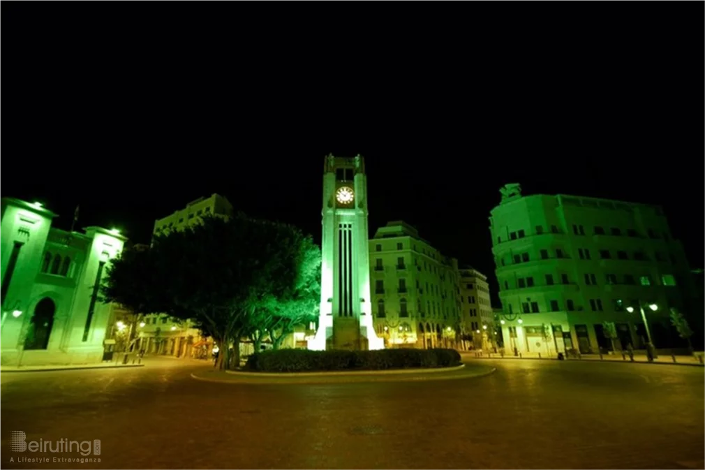 Nejmeh Square in Beirut Goes Green