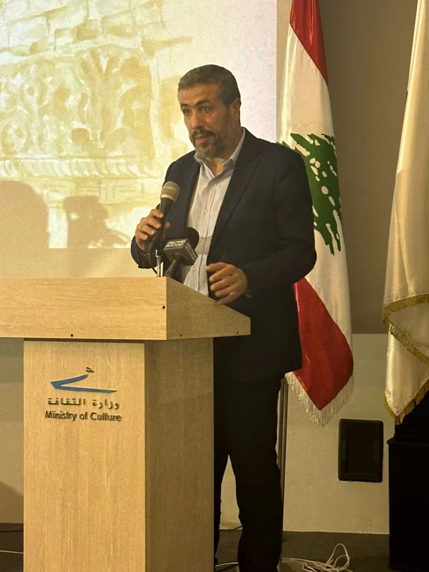 أضاءت خلال إطلاق كتاب "اصداء الأبدية" على كيفية وضع 34 موقعاً تحت حماية اليونيسكو ​وزارة الثقافة عرضت للتهديد الاسرائيلي الخطير للمواقع الأثرية في زمن الحرب