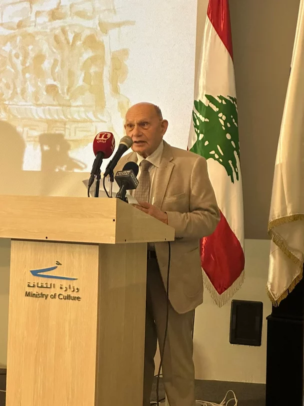 أضاءت خلال إطلاق كتاب "اصداء الأبدية" على كيفية وضع 34 موقعاً تحت حماية اليونيسكو ​وزارة الثقافة عرضت للتهديد الاسرائيلي الخطير للمواقع الأثرية في زمن الحرب