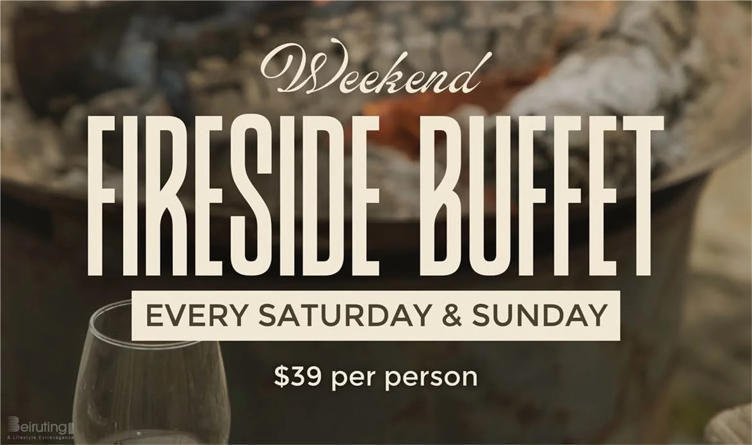 The Fireside lunch buffet at Saya