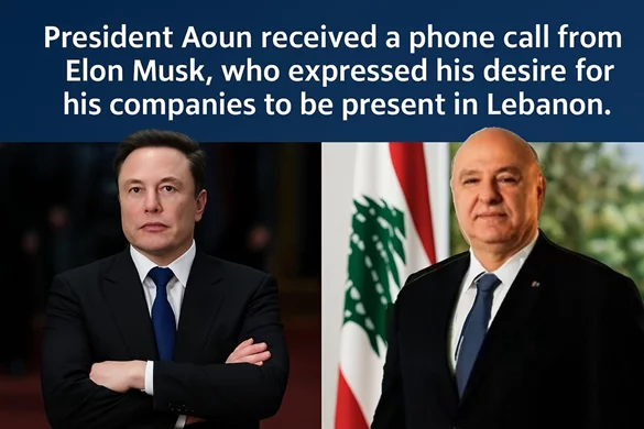 Lebanese President Joseph Aoun Holds Phone Call with Elon Musk Expressing Interest in Lebanese Telecom Sector