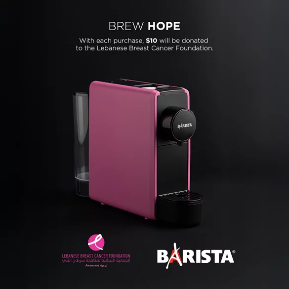 Barista Launches Pink Espresso Machine to Support the Lebanese Breast Cancer Foundation