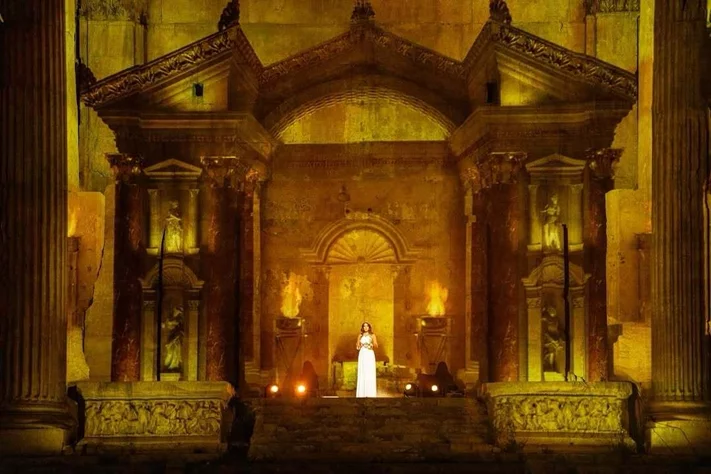 Hiba Tawaji & Oussama Rahbani at Baalbeck International Festival