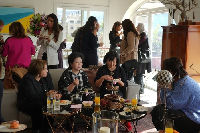 Gathering of diplomats spouses at the polish embassy