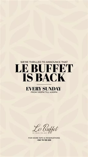 Le Buffet at Burj on Bay